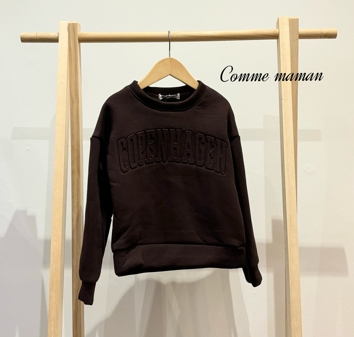 Pull marron molletonné