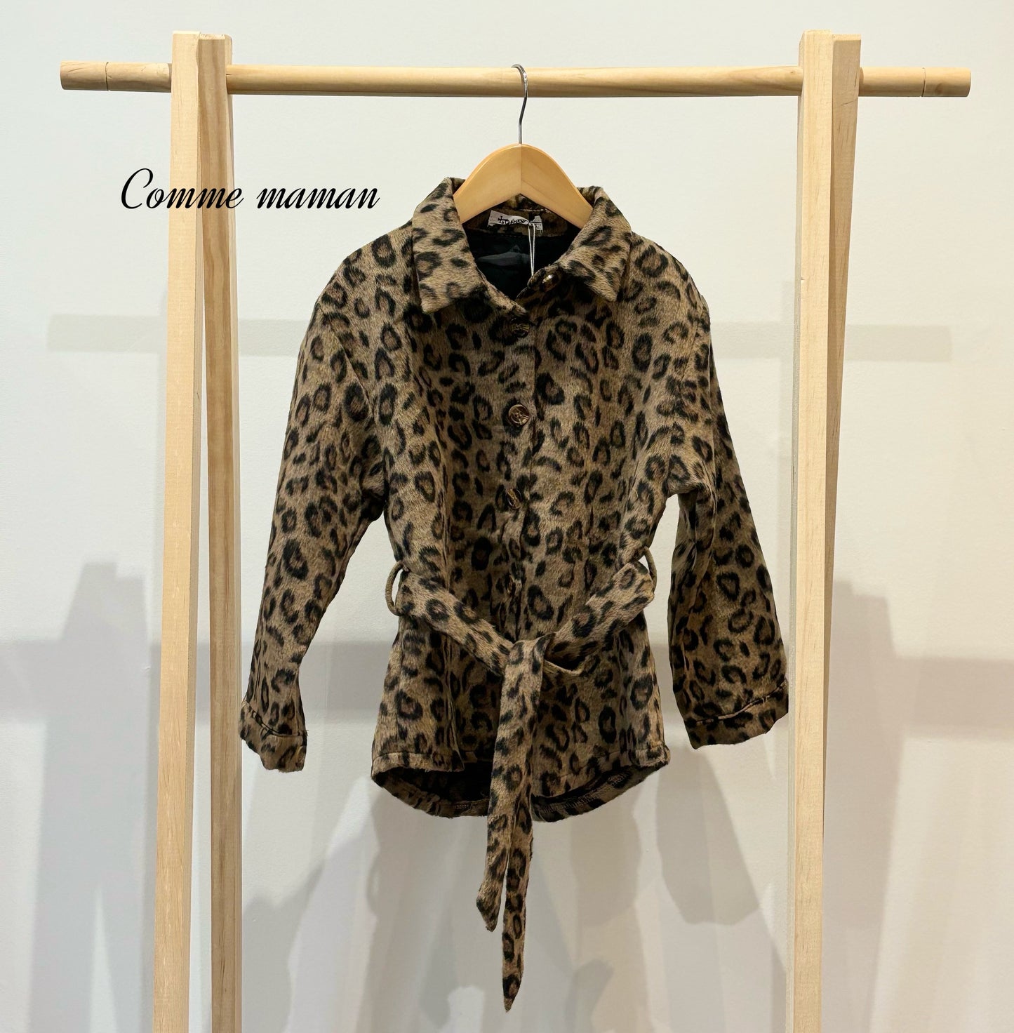 Veste léopard camel